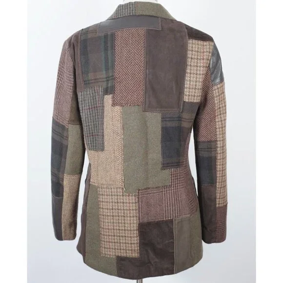 Ralph Lauren Purple Label Collection Hailey jacket blazer sz 10 patchwork $4790 - Picture 2 of 16